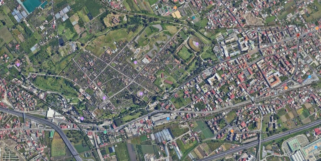 Mapa 3D Pompeia