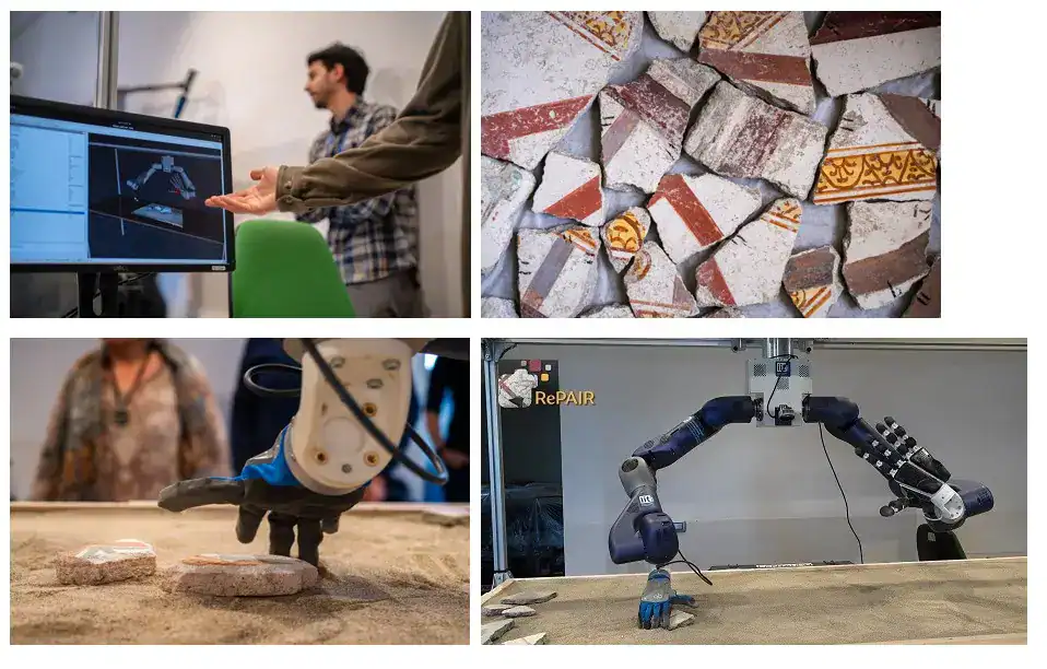 IA Tecnologia. Robot recolocant peces ceràmica Pompeia