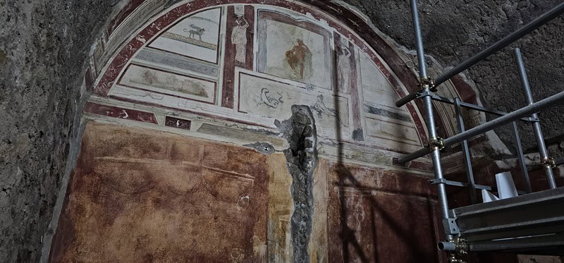 Fresc Personatge detall termes sarno pompeia pompeii