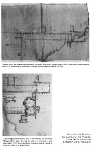 Mapa Casa de Giulia Felice segle XVIII Pompeia